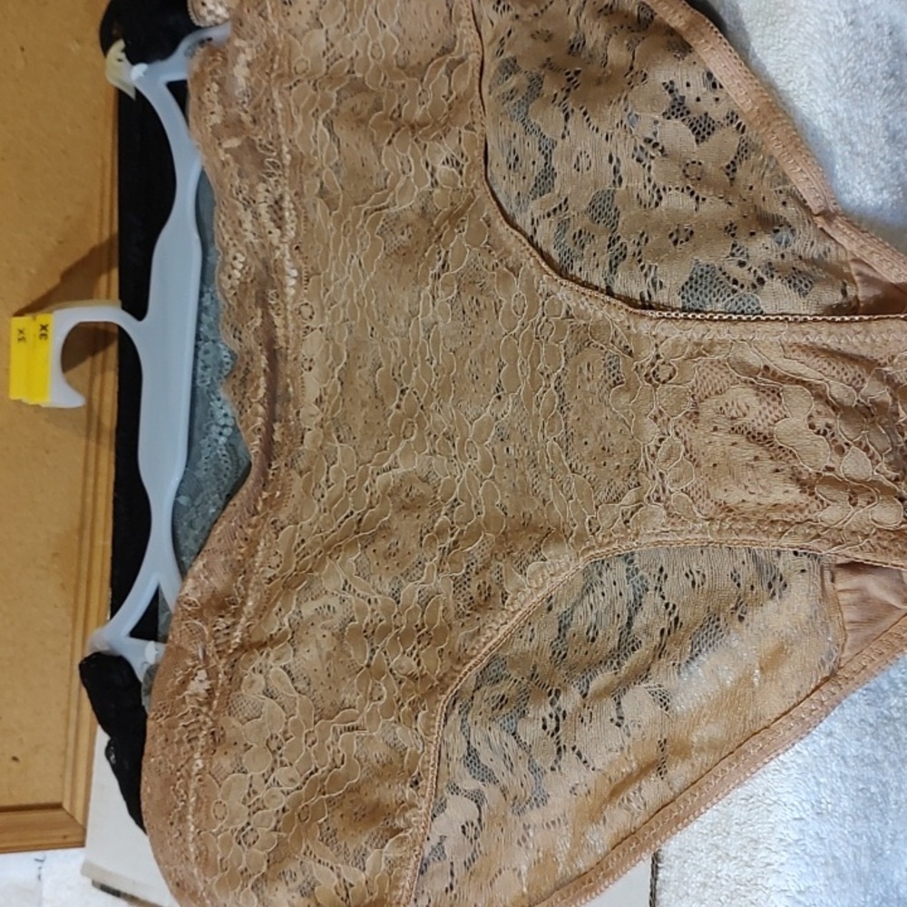 Just My Size Lace Panties - Black, Blue, Tan